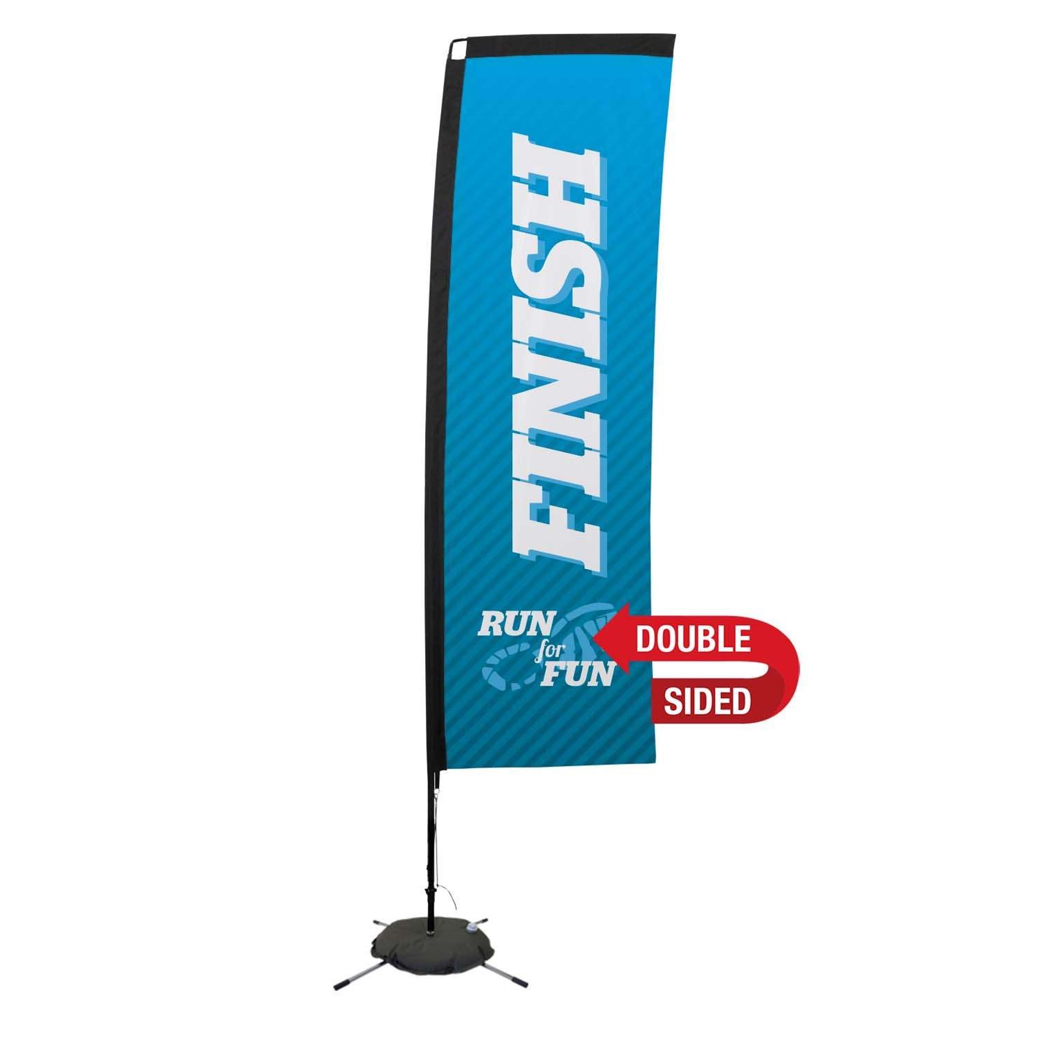 10' Premium Rectangle Sail Sign Kit (Double-Sided with Scissor Base ...