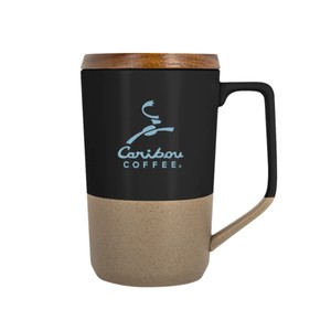 Rochester 15oz Two-Tone Ceramic Mug w/Wood Lid