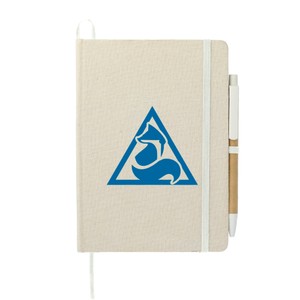 5' x 7' Organic Cotton Bound Notebook w/Pen