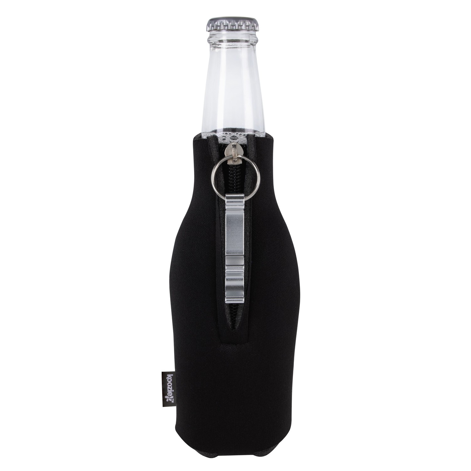 Koozie Zip-Up Bottle Cooler with Opener